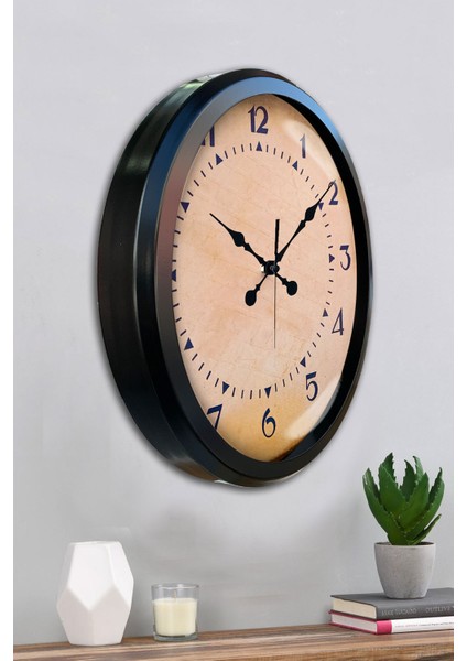 52 cm Siyah Metal Klasik Rakam Duvar Saati fırsatları