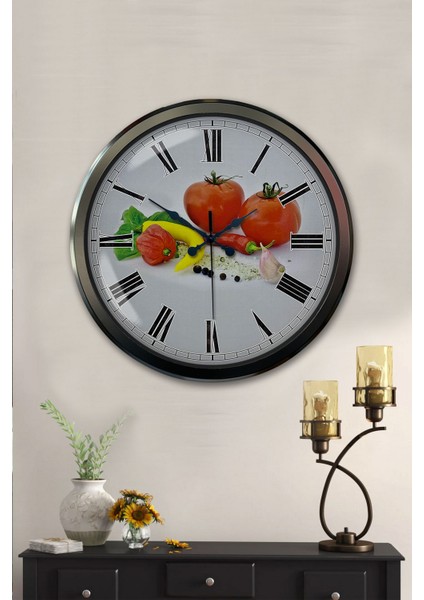 52 cm Siyah Metal Mutfak Duvar Saati fiyatları