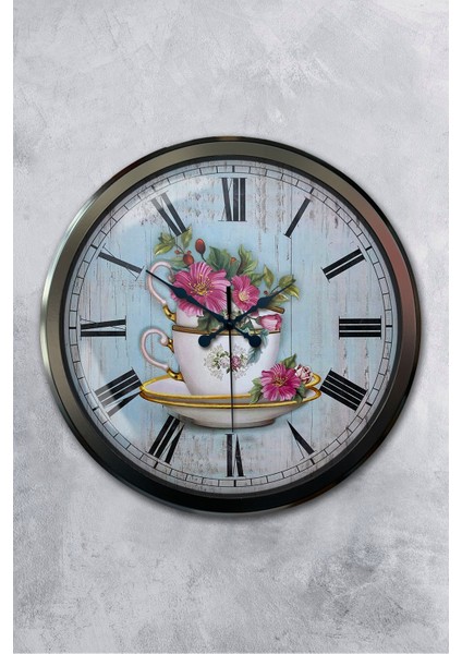 52 cm Siyah Metal Mutfak Duvar Saati