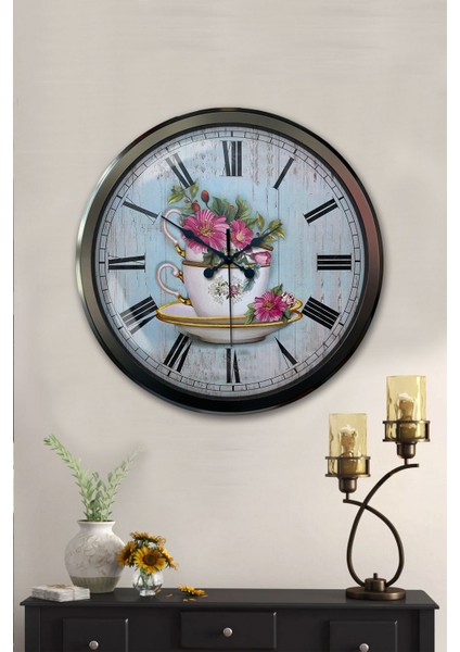 52 cm Siyah Metal Mutfak Duvar Saati fiyatları