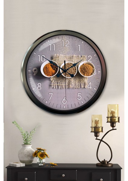 52 cm Siyah Metal Mutfak Duvar Saati fiyatları