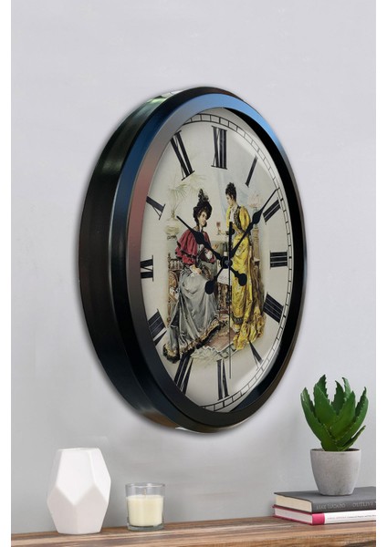 52 cm Siyah Metal Nostalji Duvar Saati fırsatları
