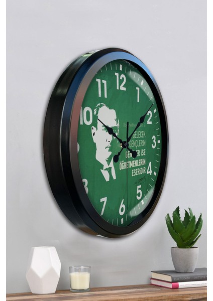 52 cm Siyah Metal Öğretmenler Günü Duvar Saati fırsatları