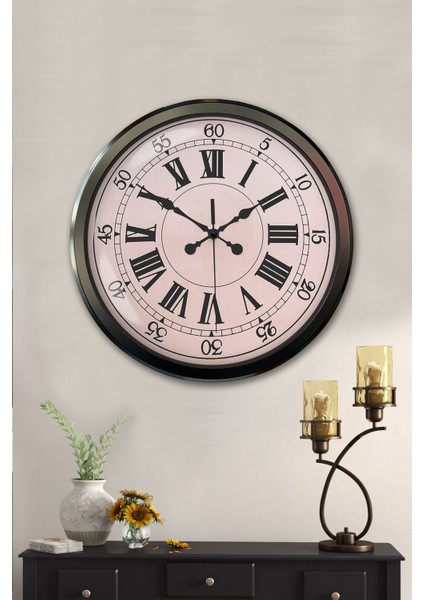 52 cm Siyah Metal Roma Rakamlı Duvar Saati fiyatları