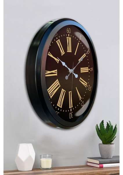 52 cm Siyah Metal Roma Rakamlı Duvar Saati fırsatları