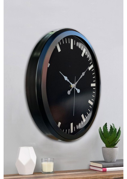 52 cm Siyah Metal Siyah Renk Duvar Saati fırsatları