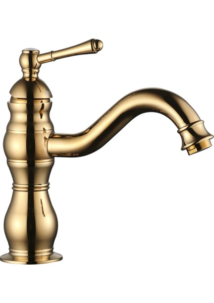 S Borulu Banyo Lavabo Bataryası Gold