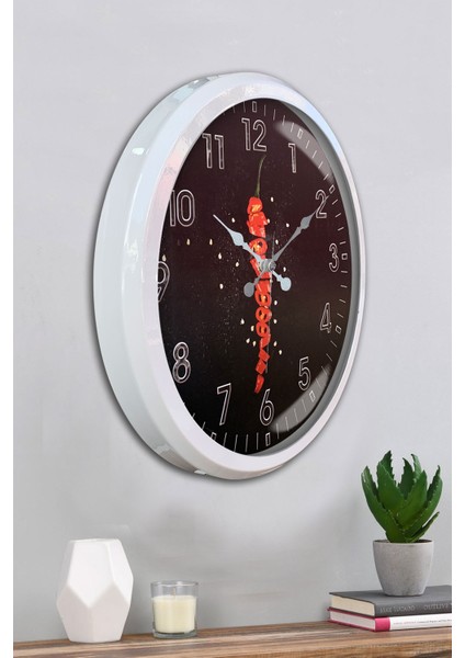 52 cm Beyaz Metal Mutfak Duvar Saati fırsatları
