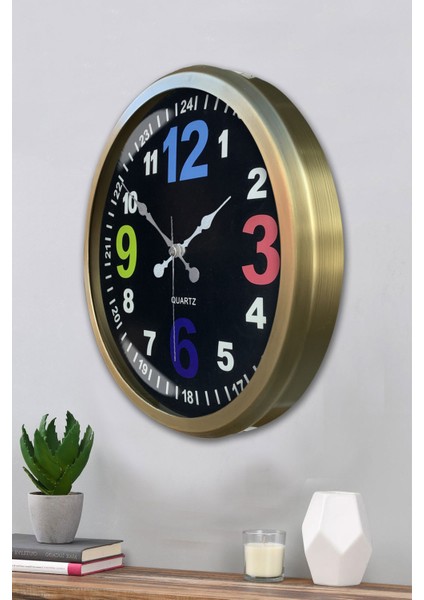 52 cm Eskitme Metal 13-24 Duvar Saati modelleri