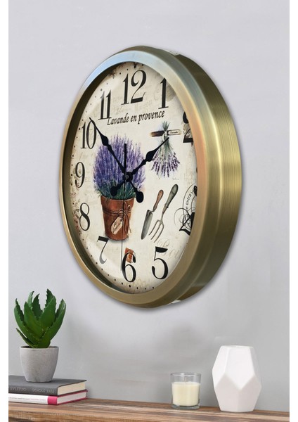 52 cm Eskitme Metal Dekoratif Duvar Saati modelleri