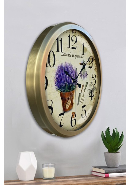 52 cm Eskitme Metal Dekoratif Duvar Saati fırsatları