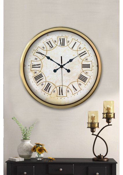 52 cm Eskitme Metal Dekoratif Duvar Saati fiyatları