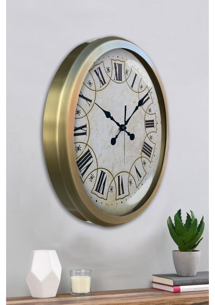 52 cm Eskitme Metal Dekoratif Duvar Saati fırsatları
