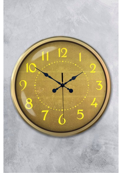 52 cm Eskitme Metal Dekoratif Duvar Saati