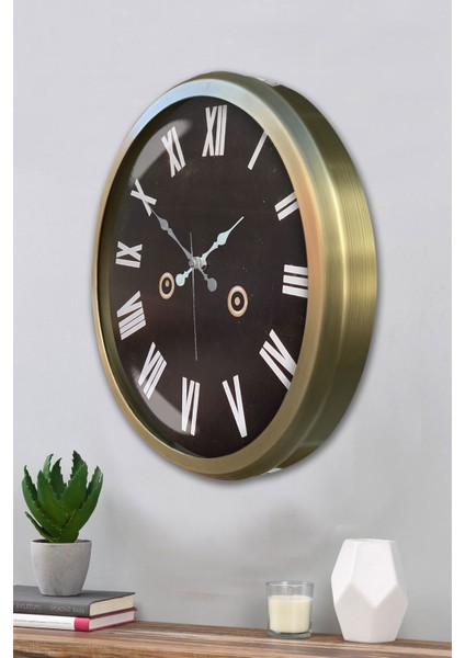52 cm Eskitme Metal Dekoratif Duvar Saati modelleri