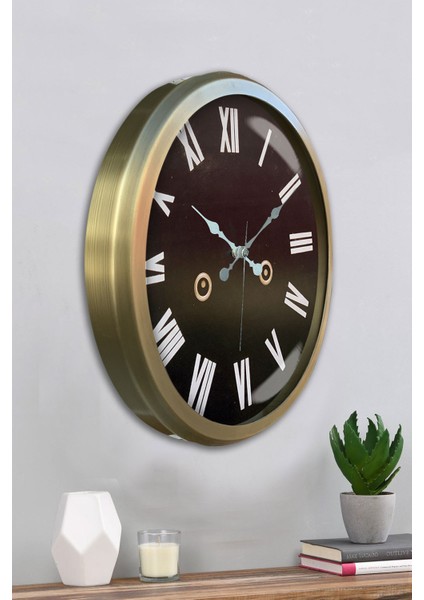52 cm Eskitme Metal Dekoratif Duvar Saati fırsatları