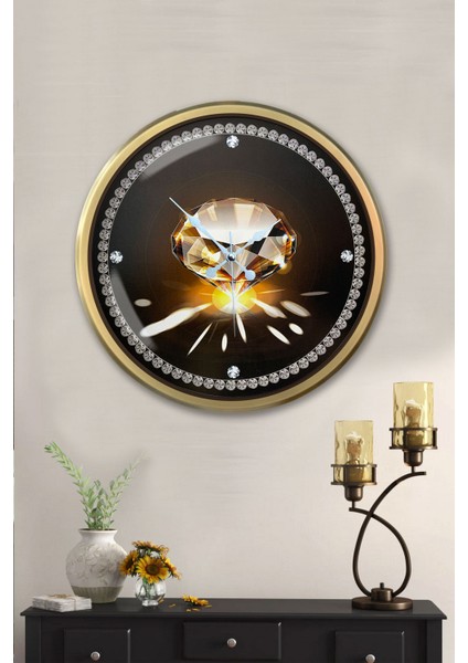 52 cm Eskitme Metal Elmas Duvar Saati fiyatları