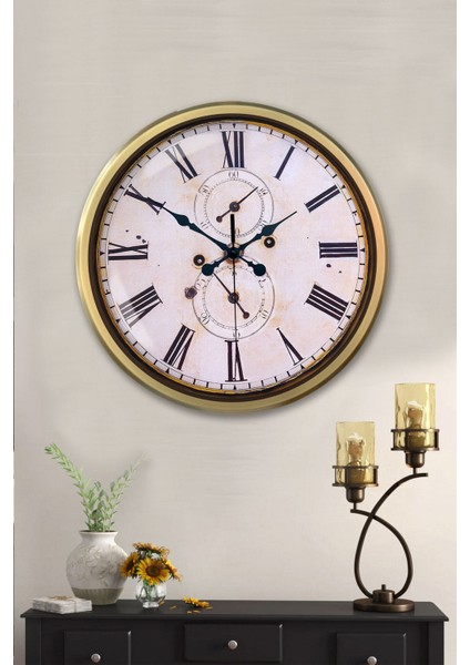52 cm Eskitme Metal Eskitme Duvar Saati fiyatları