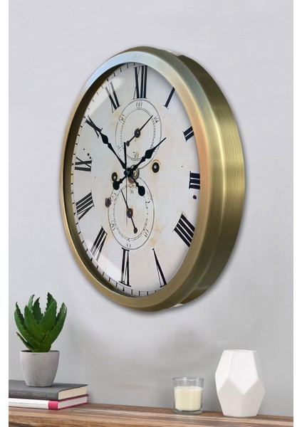 52 cm Eskitme Metal Eskitme Duvar Saati modelleri