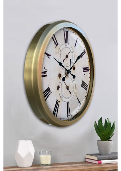 52 cm Eskitme Metal Eskitme Duvar Saati fırsatları