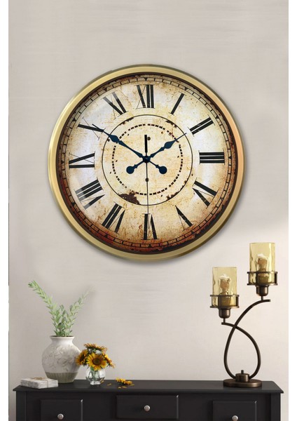 52 cm Eskitme Metal Eskitme Duvar Saati fiyatları