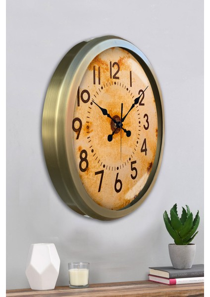 52 cm Eskitme Metal Eskitme Kadran Duvar Saati fırsatları