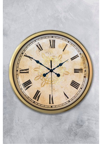 52 cm Eskitme Metal Hattat Duvar Saati