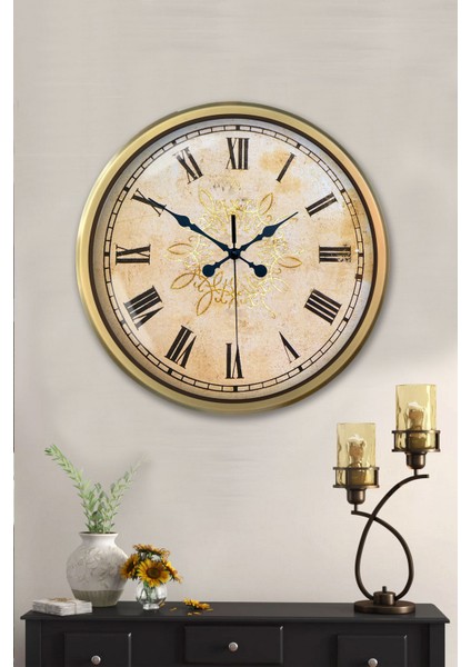 52 cm Eskitme Metal Hattat Duvar Saati fiyatları