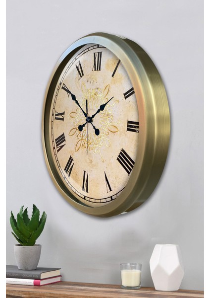 52 cm Eskitme Metal Hattat Duvar Saati modelleri