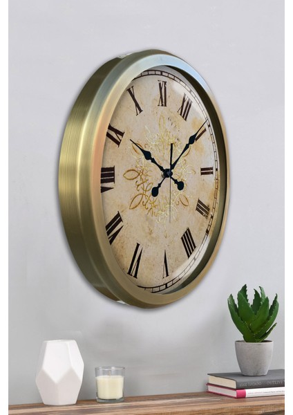 52 cm Eskitme Metal Hattat Duvar Saati fırsatları
