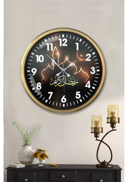 52 cm Eskitme Metal Islamic Duvar Saati fiyatları
