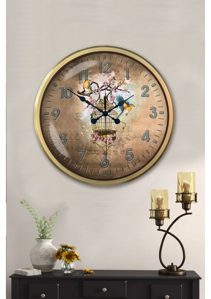 52 cm Eskitme Metal Kafes Duvar Saati fiyatları