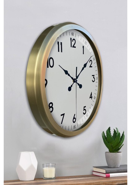 52 cm Eskitme Metal Klasik Duvar Saati fırsatları