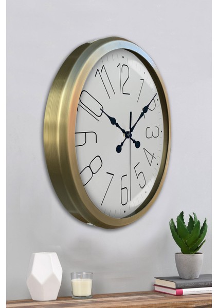 52 cm Eskitme Metal Klasik Duvar Saati fırsatları