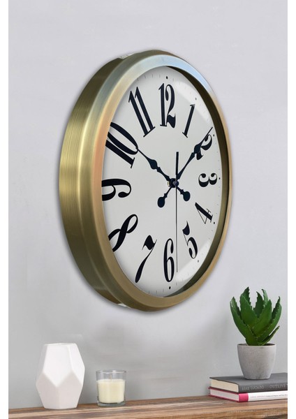 52 cm Eskitme Metal Klasik Duvar Saati fırsatları