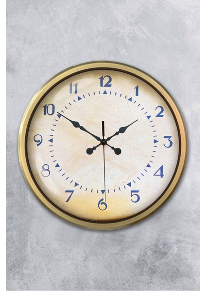 52 cm Eskitme Metal Klasik Rakam Duvar Saati