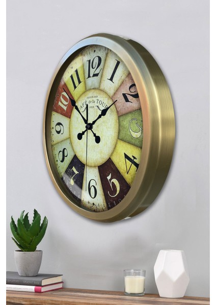 52 cm Eskitme Metal Modern Duvar Saati modelleri