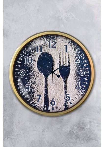 52 cm Eskitme Metal Mutfak Duvar Saati