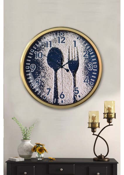 52 cm Eskitme Metal Mutfak Duvar Saati fiyatları