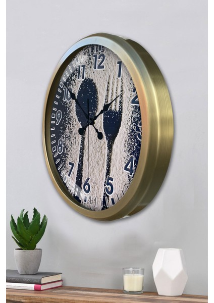 52 cm Eskitme Metal Mutfak Duvar Saati modelleri