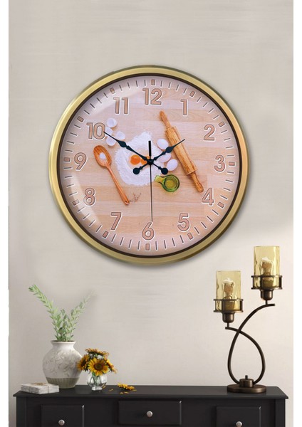 52 cm Eskitme Metal Mutfak Duvar Saati fiyatları