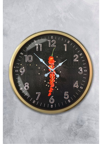 52 cm Eskitme Metal Mutfak Duvar Saati