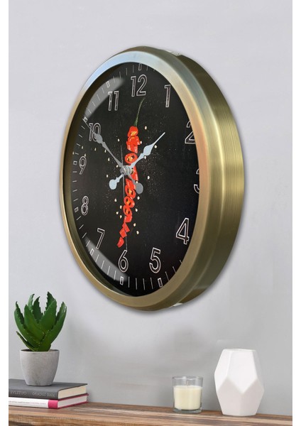 52 cm Eskitme Metal Mutfak Duvar Saati modelleri