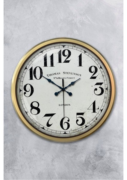 52 cm Eskitme Metal Regent Street Duvar Saati