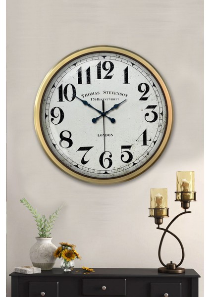 52 cm Eskitme Metal Regent Street Duvar Saati fiyatları