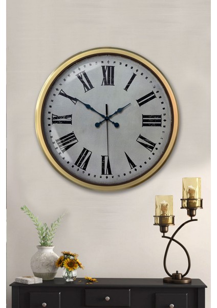 52 cm Eskitme Metal Roma Rakamlı Duvar Saati fiyatları