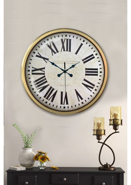 52 cm Eskitme Metal Roma Rakamlı Duvar Saati fiyatları