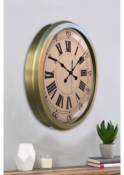 52 cm Eskitme Metal Roma Rakamlı Duvar Saati fırsatları