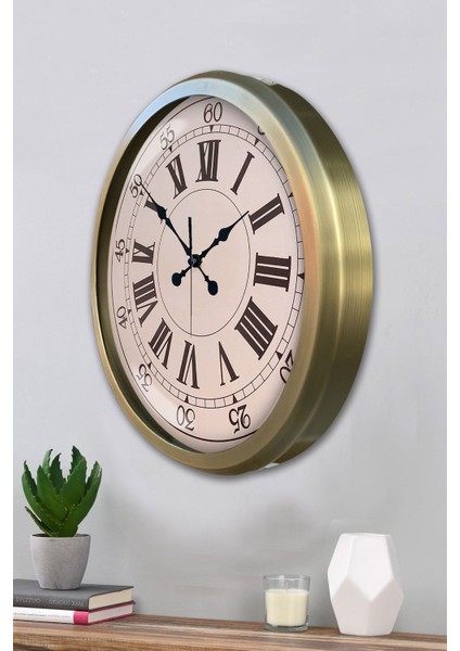 52 cm Eskitme Metal Roma Rakamlı Duvar Saati modelleri
