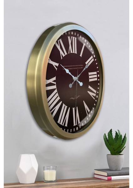 52 cm Eskitme Metal Siyah Kadran Duvar Saati fırsatları